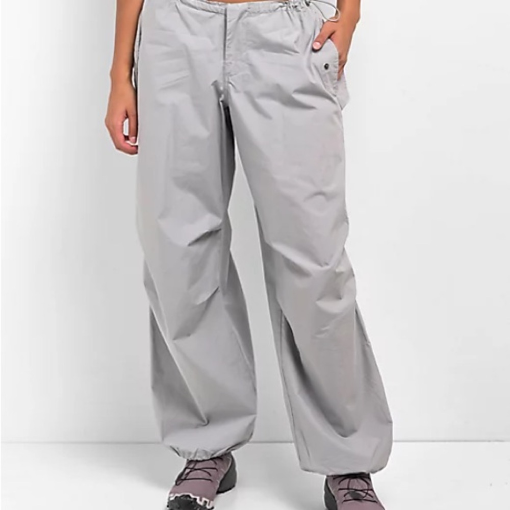 Zumiez Gray Wide Leg Pants